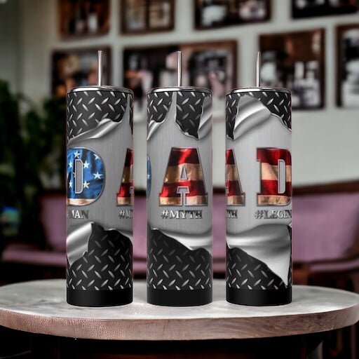 Dad Patriotic Tumbler: Cheers to the All-American Dad