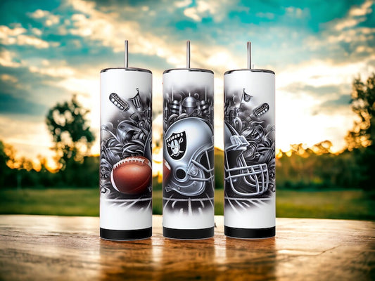 Raiders Helmet Tumbler – Durable Insulated Stainless Steel Tumbler for Sports Fans