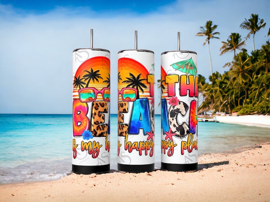 Beach Bliss: Tropical Paradise Tumblers for Sunny Spirits