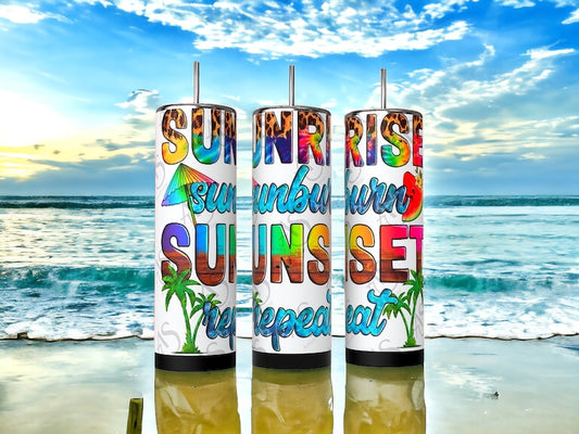 Sunrise to Sunset: Sip in Style with Vibrant Beach Tumblers